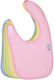 Bunny Bebe Bavetă material textil cu autocolant pink, yellow 6buc