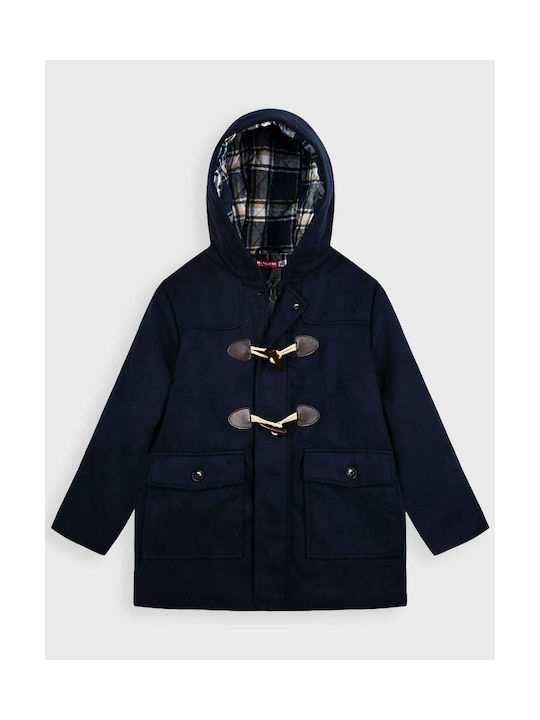 Energiers Kids Coat Montgomery Long with Hood Blue