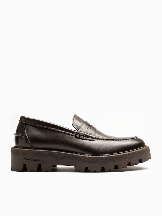 90 Leder Herren Mokassins in Braun Farbe