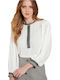 Matis Fashion Women's Crop Top Long Sleeve Beige