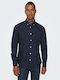 Only & Sons Men's Shirt Long Sleeve Blue