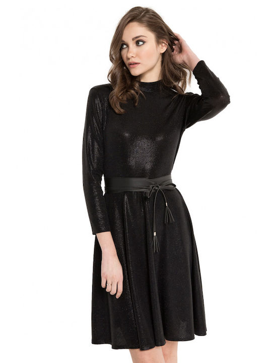 Matis Fashion Mini Dress Leather Black