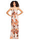 Matis Fashion Maxi Dress with Ruffle Beige