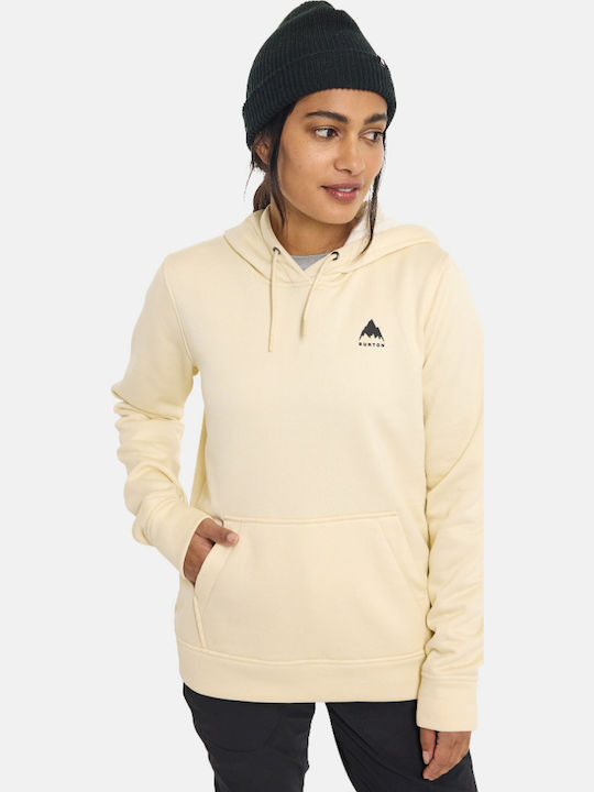 Fleece Παιδικό Φούτερ με Κουκούλα και Τσέπες Creme Brulee Heather