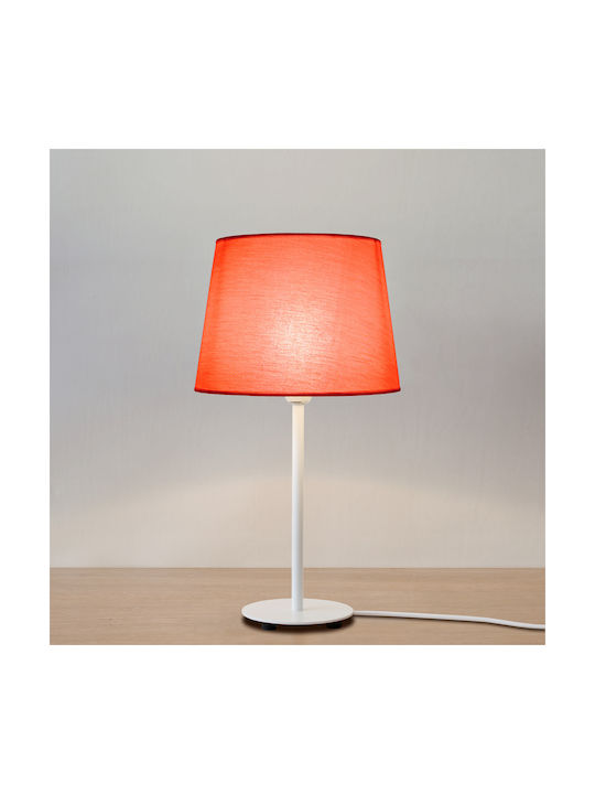 Veis Fabric Table Lamp for Socket E14 with Red ...