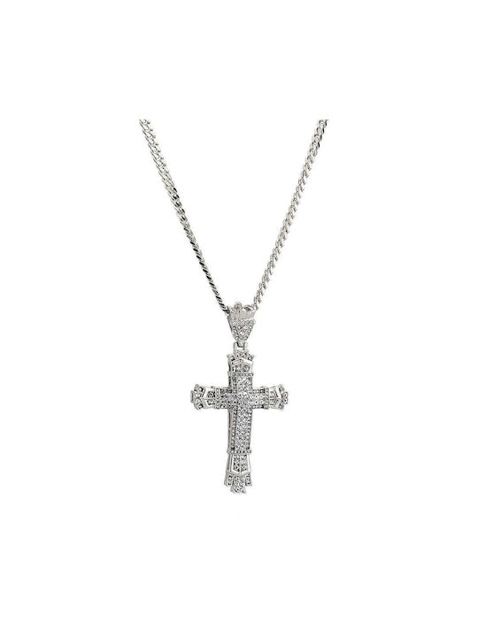 Goldsmith White Gold Cross 18K with Chain