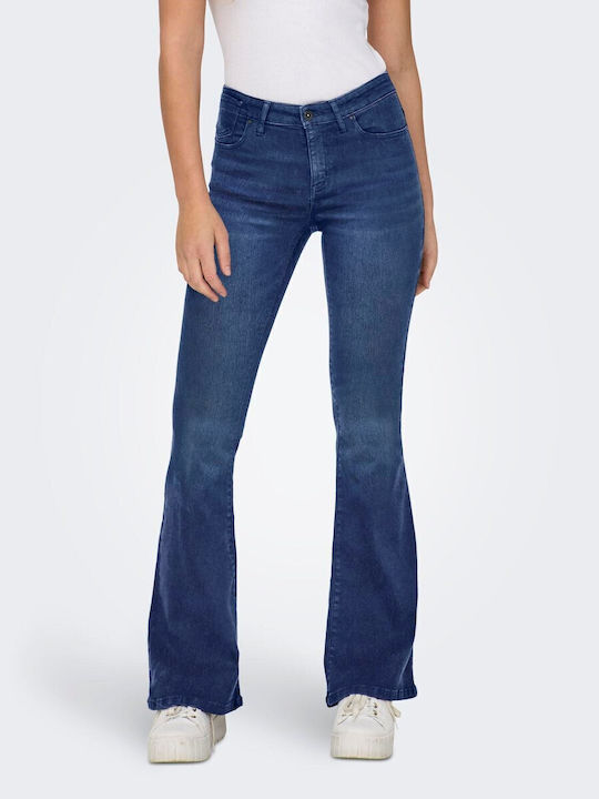 Only Reg Women's Jean Trousers Flared Blue