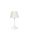 Veis Metal Vintage Table Lamp for Socket E14 with Green Shade and White Base