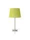 Veis Metal Table Lamp for Socket E14 with Green Shade and Silver Base