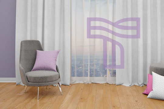 Sarlas Curtain with Pencil Pleat White 200x280cm