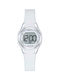 Tekday Strap Digital Uhr Chronograph mit Weiß Kautschukarmband