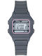 Tekday Strap Digital Damen Uhr Chronograph mit Gray Kautschukarmband