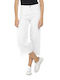 Replay Fahra High Waist Women's Jean Trousers White