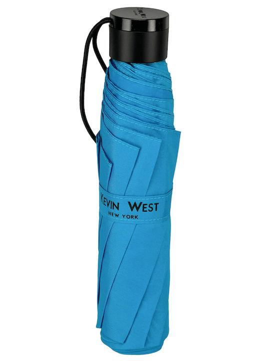 Kevin West Umbrelă de ploaie Compact Light Blue