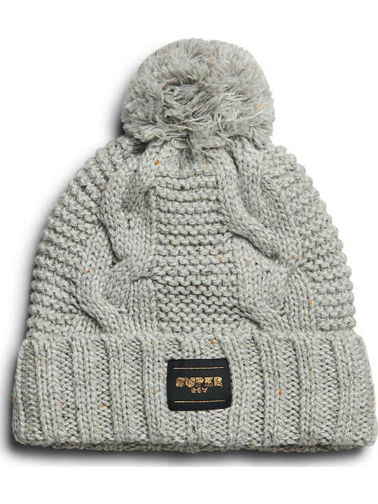D4 Sdry Cable Knit Beanie Hat Beanie Unisex Beanie Knitted in Gray color