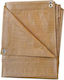 Waterproof Tarpaulin 120gr/m² 8x5m. Light Type Beige