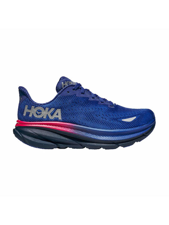 Hoka Clifton 9 Γυναικεία Αθλητικά Παπούτσια Running Μπλε Αδιάβροχα με Μεμβράνη Gore-Tex