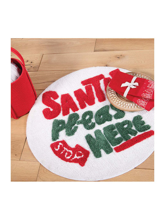 Nef-Nef Homeware Бански килим Кръгла Santa Please 034000 Ecru Ф70бр