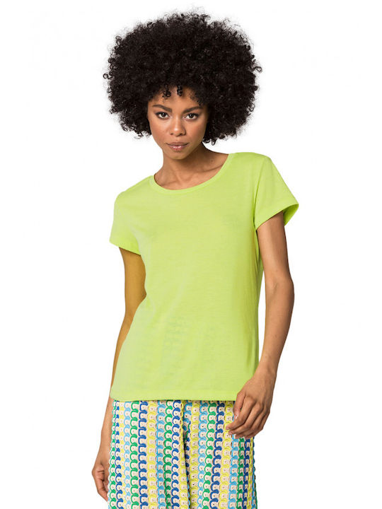 Matis Fashion Women's Crop Top Short Sleeve Green