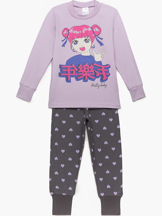 Pretty Baby Pijama pentru copii De iarnă Lila