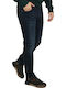 Felix Men's Jeans Pants Elastic Slim Fit Dark Blue