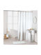 Flamingo L-c Essencia Fabric Shower Curtain 180x200cm Blanc