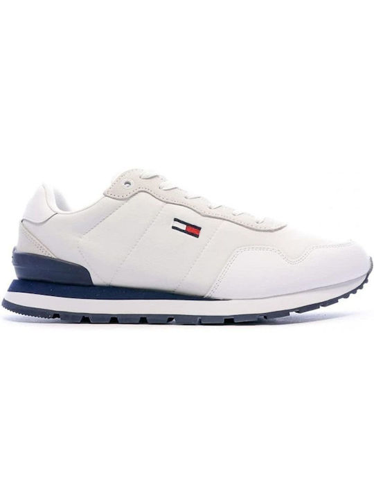 Tommy Hilfiger Mix Runner M Ανδρικά Sneakers Λευκά