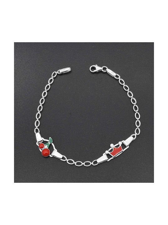 Kids Bracelet from White Gold 9K