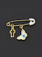 Child Safety Pin made of Gold 14K