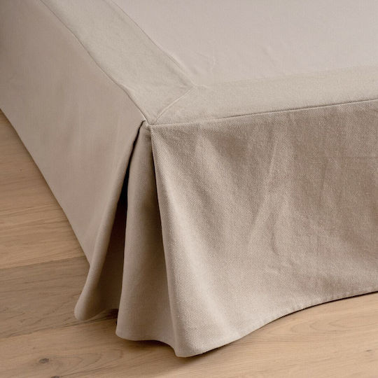 La Redoute Interieurs Elastische Abdeckung für Bett-Volant Monochrome 160x200cm 1Stück 350189949_6457_40