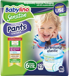 Babylino Pantaloni de scutec Sensitive Sensitive Nr. 6 pentru 13-18 kgkg 23buc