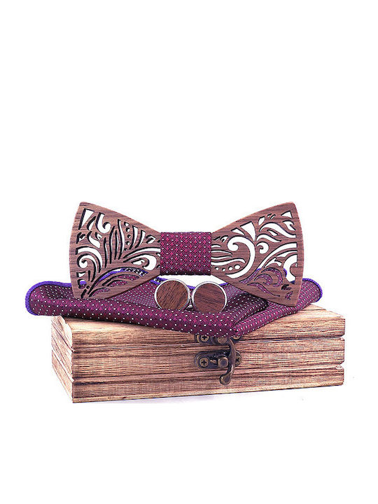 Legend Accessories Σετ Ξύλινo Παπιγιόν με Μαντή...