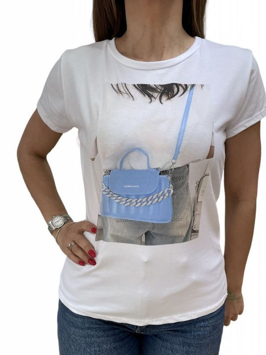 Step Shop Γυναικείο T-shirt Μπλε