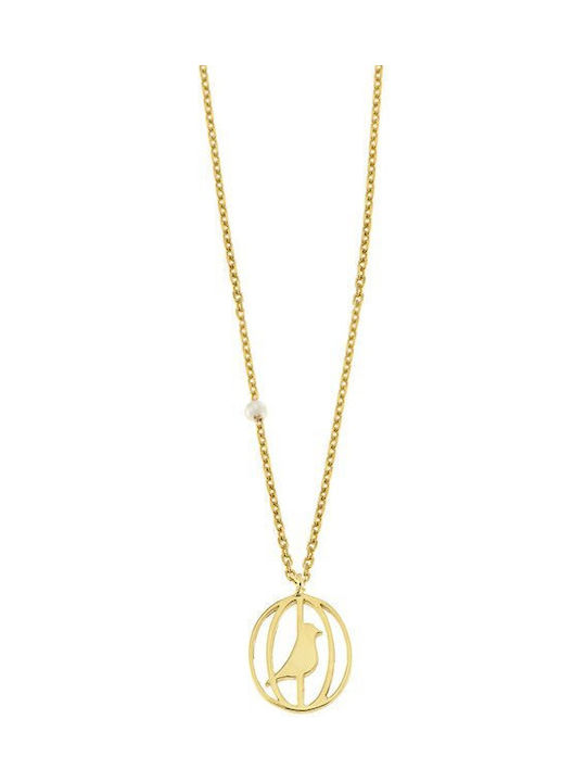 Fa Cad'oro Necklace from Gold 14K with Pearls