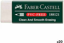 Faber-Castell Eraser for Pencil and Pen 20pcs White