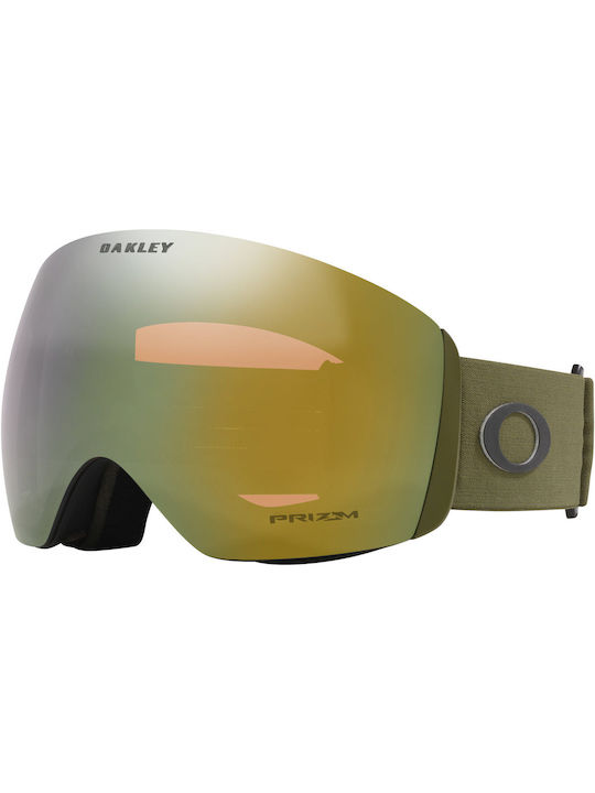 Oakley Μάσκα Σκι & Snowboard Ενηλίκων Πράσινη με Φακό Φιμέ σε Πράσινο Χρώμα