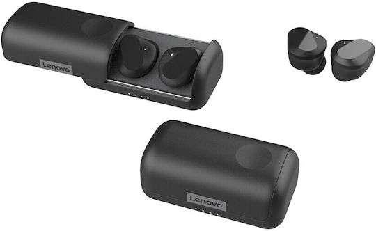 Lenovo True Wireless Earbuds Bluetooth хендсфри Слушалки с Кутийка за Зареждане Черен