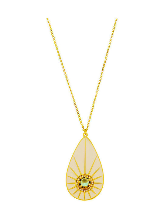 Gregio from Gold Plated Silver with Zircon