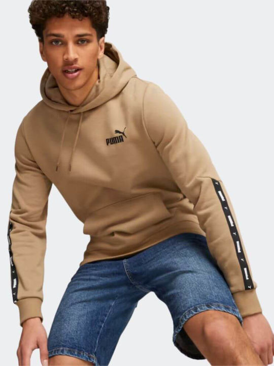 PUMA Tape Hoodie Sweatshirt Beige