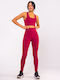 Women's Long Yoga Legging High Waisted Burgundy