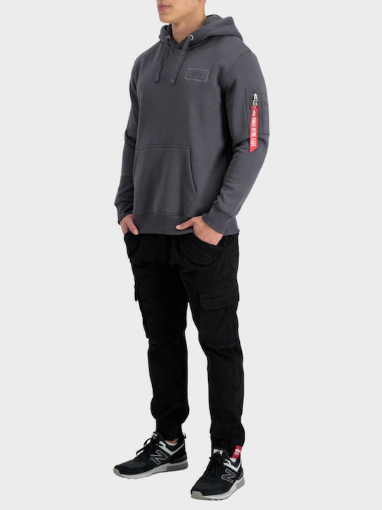 Alpha Industries Φούτερ με Κουκούλα Grey
