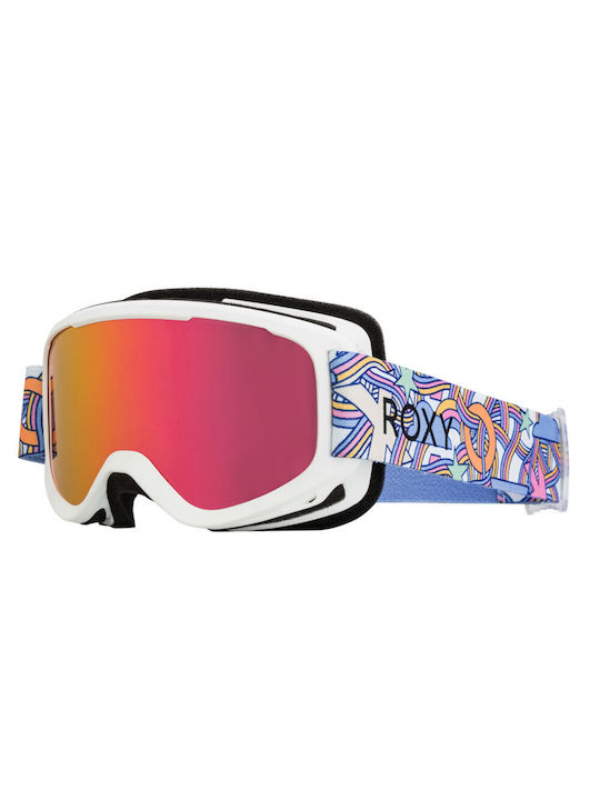 Roxy Sweetpea Μάσκα Σκι & Snowboard Ενηλίκων με Φακό σε Ροζ Χρώμα