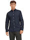 Long-sleeved Cotton Shirt Navy Blazer