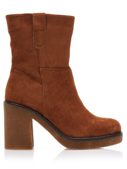 Tsoukalas Wildleder Stiefeletten Damen Braun