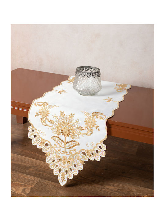 Silk Fashion Runner Изрязано 428 Бежов 45x170бр