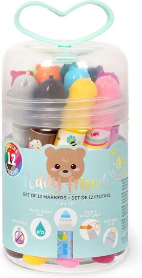 Legami Milano Μαρκαδόροι Υπογράμμισης Teddy Friends Σετ 12 χρώματα