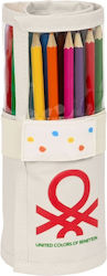 Benetton Fabric Prefilled Pencil Case with 1 Compartment