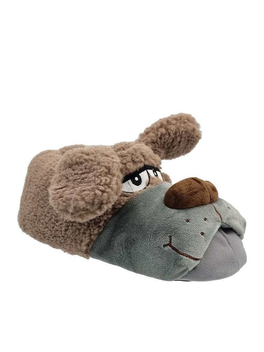 Animal Men's Slippers Brown