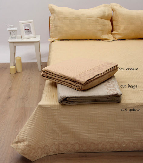 Sunshine Elektrische Gitarren Tagesdecke Übergröße Beige 02 220x240cm 3Stück
