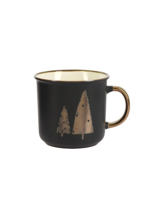 Christmas Mug Ceramic Black 1pcs